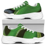 Trimeresurus Albolabris Snake Print White Chunky Shoes