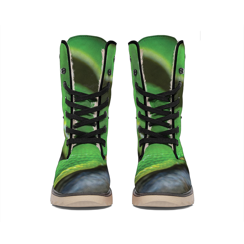 Trimeresurus Albolabris Snake Print Winter Boots