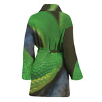 Trimeresurus Albolabris Snake Print Women's Bathrobe