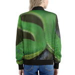 Trimeresurus Albolabris Snake Print Women's Bomber Jacket