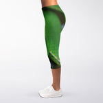 Trimeresurus Albolabris Snake Print Women's Capri Leggings