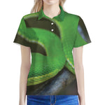 Trimeresurus Albolabris Snake Print Women's Polo Shirt