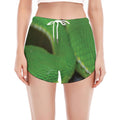 Trimeresurus Albolabris Snake Print Women's Split Running Shorts