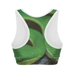Trimeresurus Albolabris Snake Print Women's Sports Bra