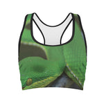 Trimeresurus Albolabris Snake Print Women's Sports Bra