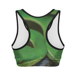 Trimeresurus Albolabris Snake Print Women's Sports Bra