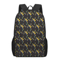 Trippy Dancing Skeleton Pattern Print 17 Inch Backpack