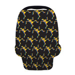 Trippy Dancing Skeleton Pattern Print Baby Seat Cover