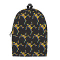 Trippy Dancing Skeleton Pattern Print School Backpack