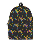 Trippy Dancing Skeleton Pattern Print Backpack