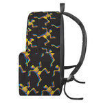 Trippy Dancing Skeleton Pattern Print Backpack