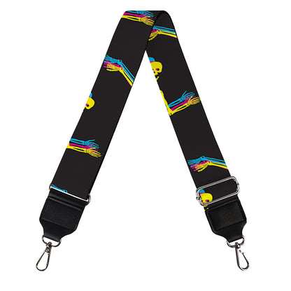 Trippy Dancing Skeleton Pattern Print Bag Strap