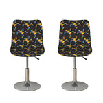 Trippy Dancing Skeleton Pattern Print Bar Stool Covers