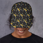 Trippy Dancing Skeleton Pattern Print Baseball Cap