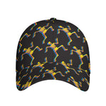 Trippy Dancing Skeleton Pattern Print Baseball Cap