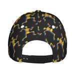 Trippy Dancing Skeleton Pattern Print Baseball Cap