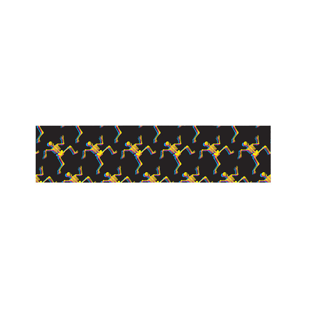 Trippy Dancing Skeleton Pattern Print Bed Runner