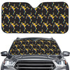 Trippy Dancing Skeleton Pattern Print Car Windshield Sun Shade