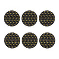 Trippy Dancing Skeleton Pattern Print Coaster Set