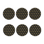 Trippy Dancing Skeleton Pattern Print Coaster Set