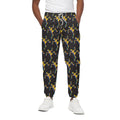 Trippy Dancing Skeleton Pattern Print Cotton Sweatpants
