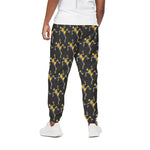 Trippy Dancing Skeleton Pattern Print Cotton Pants