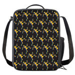 Trippy Dancing Skeleton Pattern Print Crossbody Lunch Bag