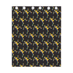 Trippy Dancing Skeleton Pattern Print Curtain