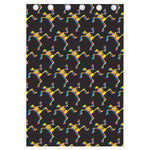 Trippy Dancing Skeleton Pattern Print Curtain