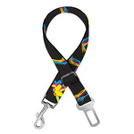 Trippy Dancing Skeleton Pattern Print Dog Seat Belt