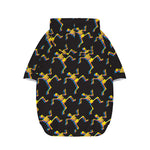 Trippy Dancing Skeleton Pattern Print Dog Zip Up Hoodie