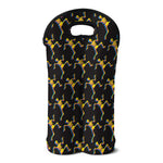 Trippy Dancing Skeleton Pattern Print Double Neoprene Wine Tote