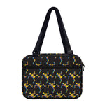 Trippy Dancing Skeleton Pattern Print Double Strap Bible Bag