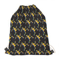 Trippy Dancing Skeleton Pattern Print Drawstring Bag