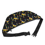 Trippy Dancing Skeleton Pattern Print Fanny Pack