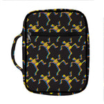 Trippy Dancing Skeleton Pattern Print Front Pocket Bible Bag