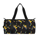 Trippy Dancing Skeleton Pattern Print Gym Bag