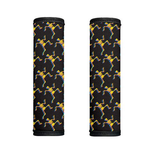 Trippy Dancing Skeleton Pattern Print Handle Covers