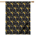 Trippy Dancing Skeleton Pattern Print House Flag