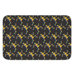 Trippy Dancing Skeleton Pattern Print Indoor Door Mat