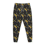 Trippy Dancing Skeleton Pattern Print Jogger Pants