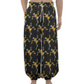 Trippy Dancing Skeleton Pattern Print Lantern Pants