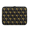 Trippy Dancing Skeleton Pattern Print Laptop Sleeve