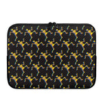 Trippy Dancing Skeleton Pattern Print Laptop Sleeve