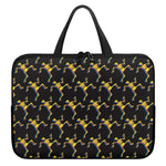 Trippy Dancing Skeleton Pattern Print Laptop Sleeve With Handle
