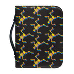 Trippy Dancing Skeleton Pattern Print Leather Bible Cover