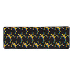 Trippy Dancing Skeleton Pattern Print Long Kitchen Mat