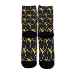 Trippy Dancing Skeleton Pattern Print Long Socks