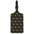 Trippy Dancing Skeleton Pattern Print Luggage Tag