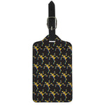 Trippy Dancing Skeleton Pattern Print Luggage Tag